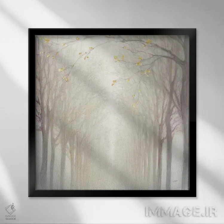 تابلو مدرن مه آلود اثر جولیا پورینتون - نمای قابدار مشکی