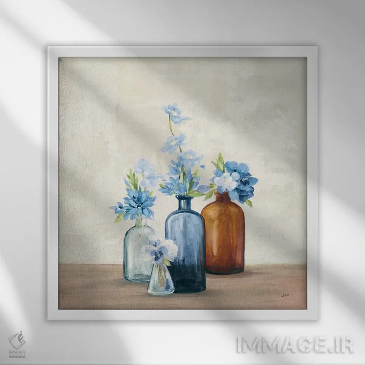 تابلو دکوراتیو باغچه لبه پنجره اول اثر جولیا پورینتون - نمای قابدار سفید