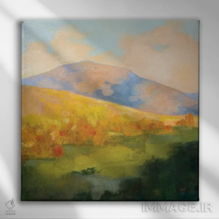 تابلو دکوراتیو صبح کوهستان اثر جولیا پورینتون - نمای روبهرو روی دیوار