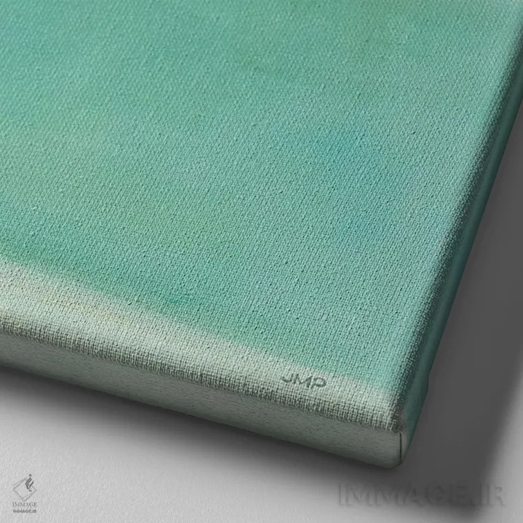 تابلو دکوراتیو ساحل تابستانی اثر جولیا پورینتون - نمای نزدیک بافت بوم