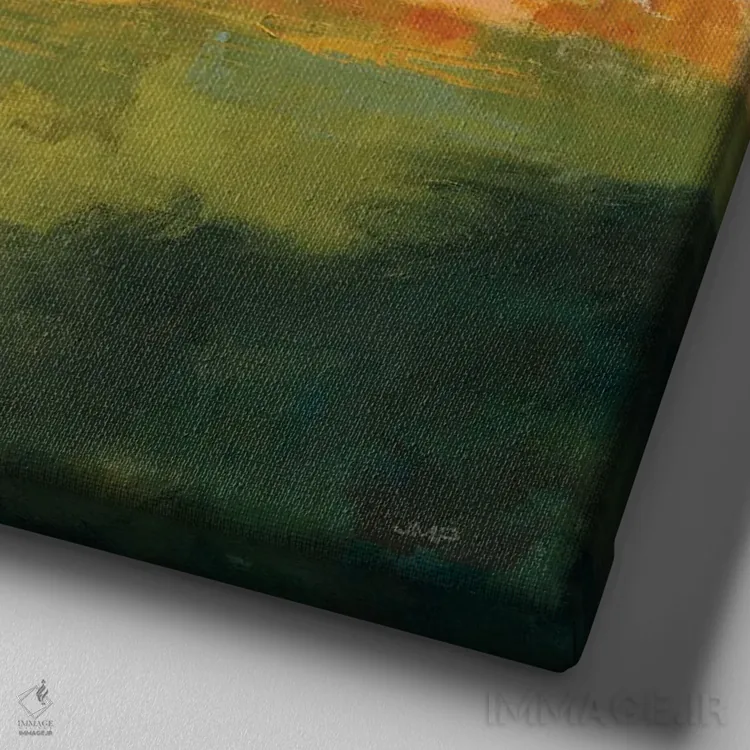 تابلو دکوراتیو صبح کوهستان اثر جولیا پورینتون - نمای نزدیک بافت بوم