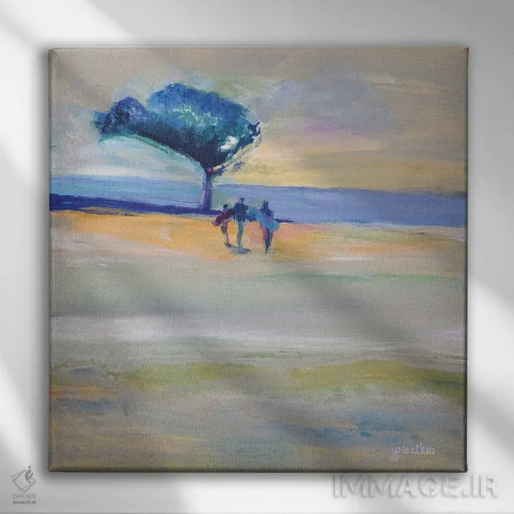 تابلو انتزاعی گلف بندون دیونز اثر جیمی پاولیچ-واکر - نمای روبهرو روی دیوار