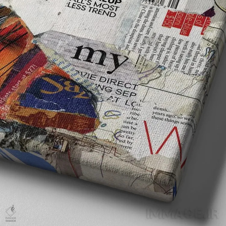 تابلو دکوراتیو ضروری اثر جیمی پاولیچ-واکر - نمای نزدیک بافت بوم