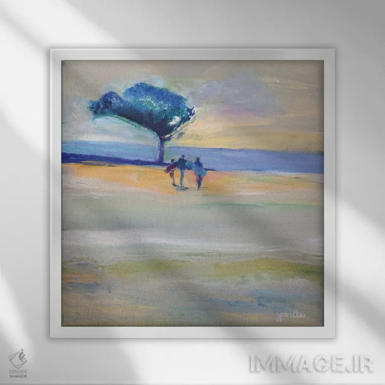 تابلو انتزاعی گلف بندون دیونز اثر جیمی پاولیچ-واکر - نمای قابدار سفید