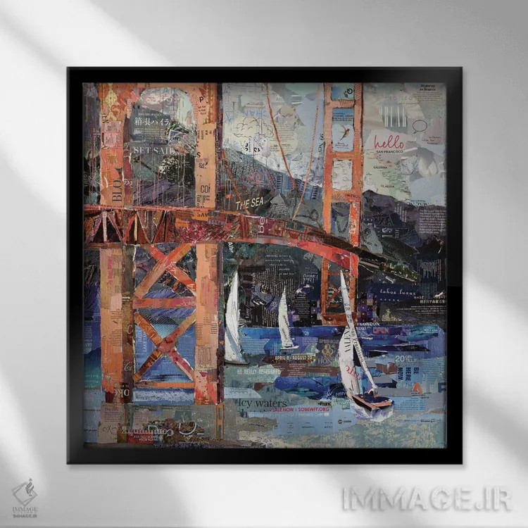 تابلو دکوراتیو سلام سان فرانسیسکو اثر جیمی پاولیچ-واکر - نمای قابدار مشکی