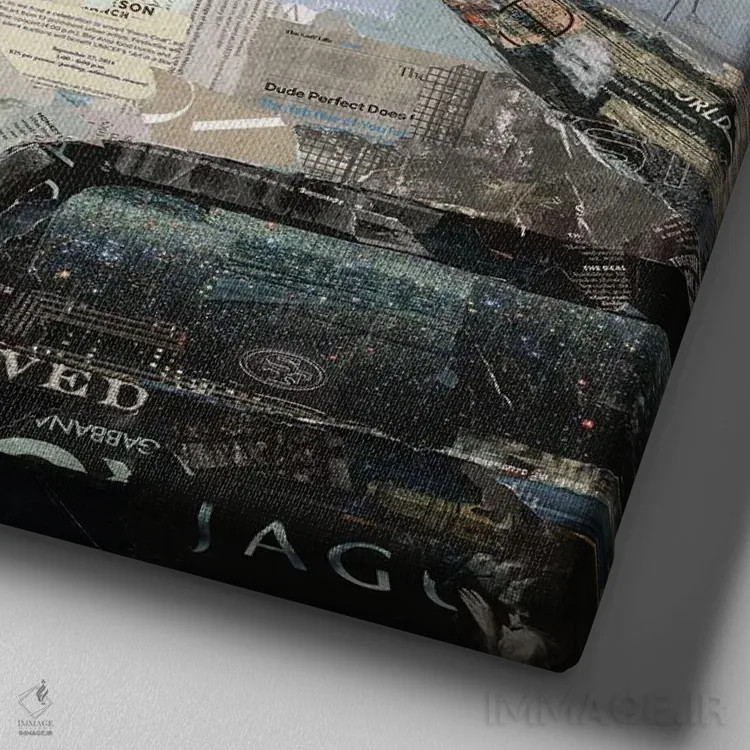 تابلو دکوراتیو تونل رابین ویلیامز اثر جیمی پاولیچ-واکر - نمای نزدیک بافت بوم