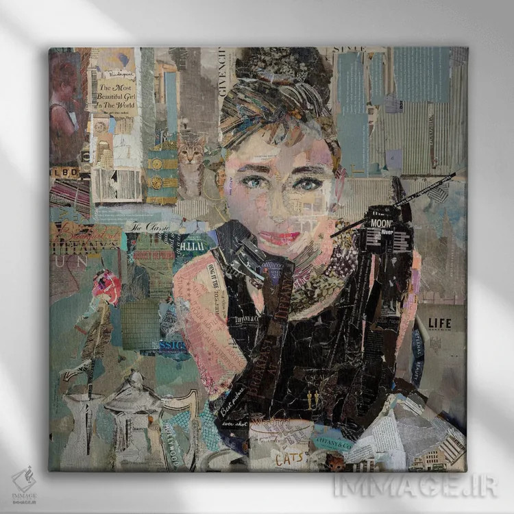 تابلو دکوراتیو صبحانه در تیفانی اثر جیمی پاولیچ-واکر - نمای روبهرو روی دیوار