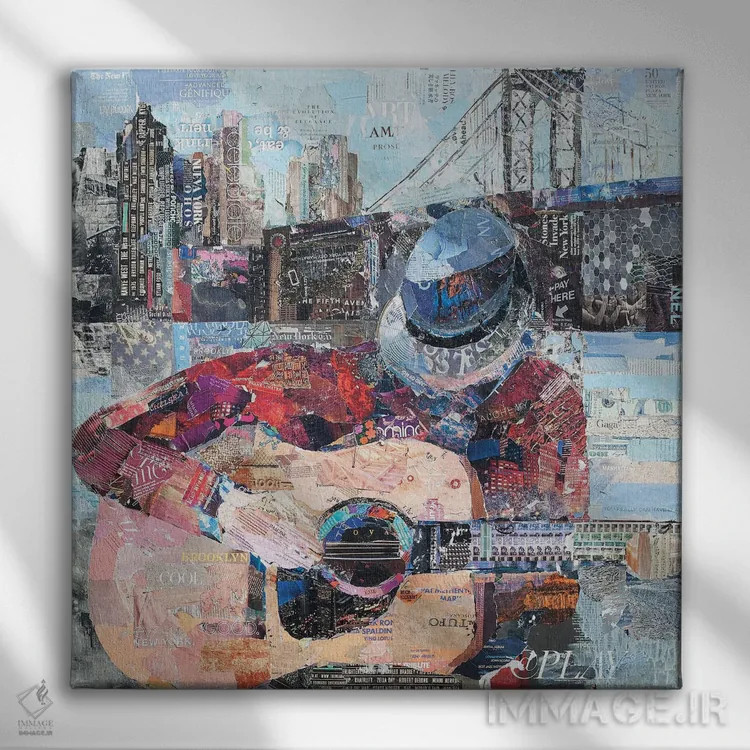 تابلو دکوراتیو در حال بازی اثر جیمی پاولیچ-واکر - نمای روبهرو روی دیوار