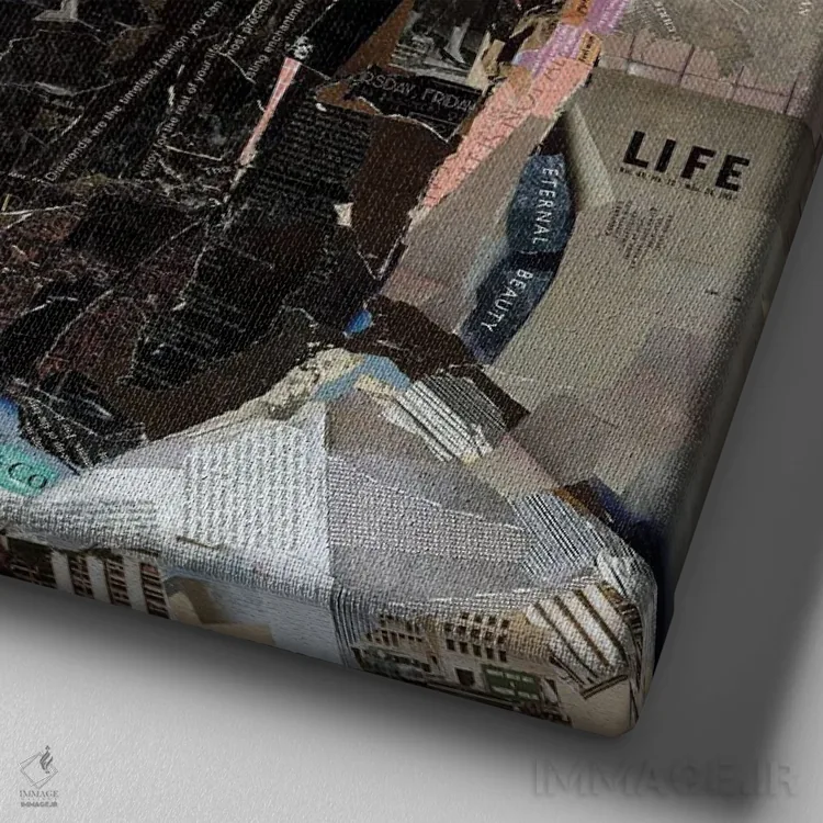 تابلو دکوراتیو صبحانه در تیفانی اثر جیمی پاولیچ-واکر - نمای نزدیک بافت بوم