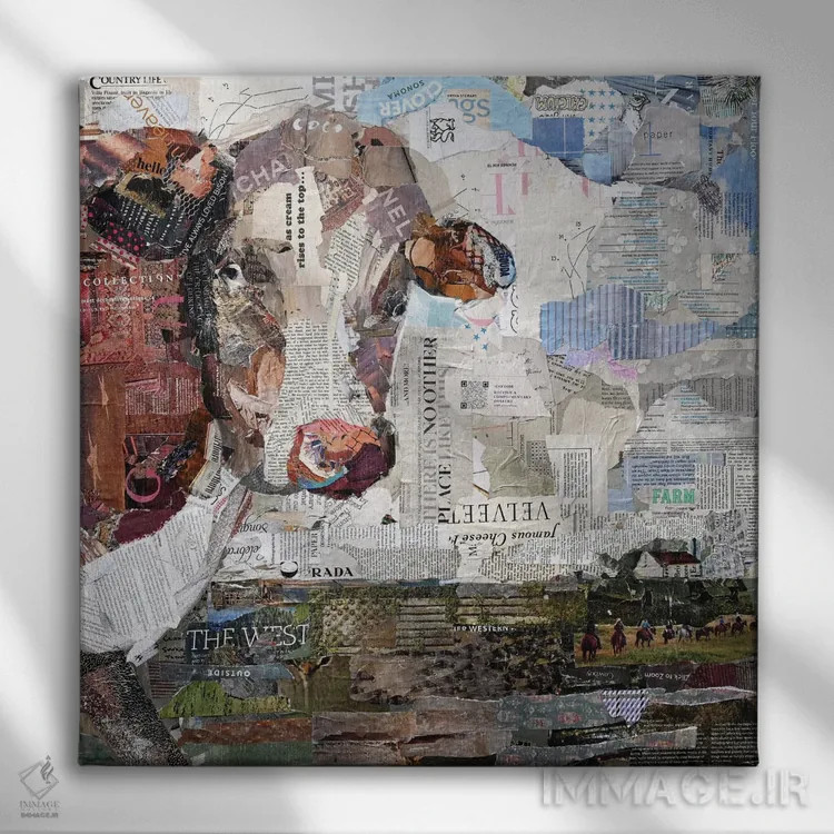 تابلو دکوراتیو کوکو گاو اثر جیمی پاولیچ-واکر - نمای روبهرو روی دیوار