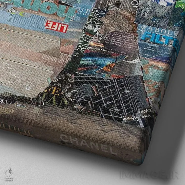 تابلو دکوراتیو یک زندگی خوب اثر جیمی پاولیچ-واکر - نمای نزدیک بافت بوم