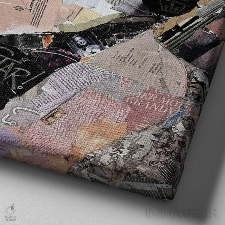 تابلو دکوراتیو گریس کلی-روزی روزگاری اثر جیمی پاولیچ-واکر - نمای نزدیک بافت بوم
