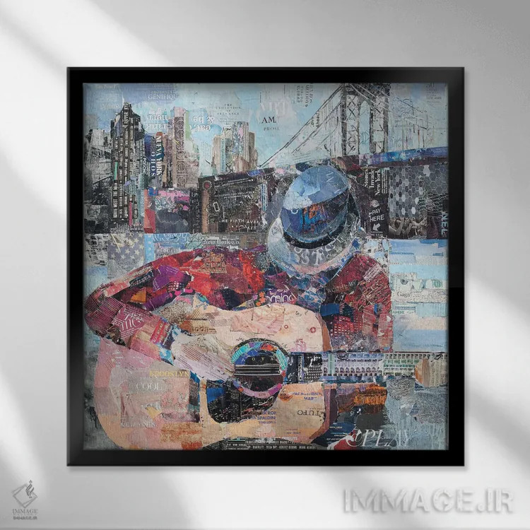 تابلو دکوراتیو در حال بازی اثر جیمی پاولیچ-واکر - نمای قابدار مشکی