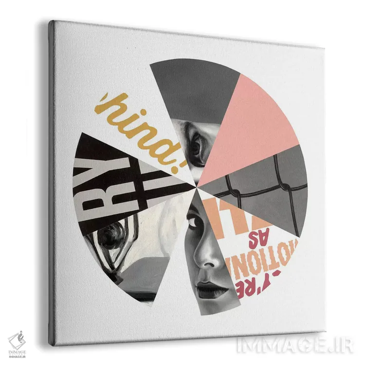 تابلو انتزاعی چشم در چشم اثر راکسی - نمای پرسپکتیو محصول