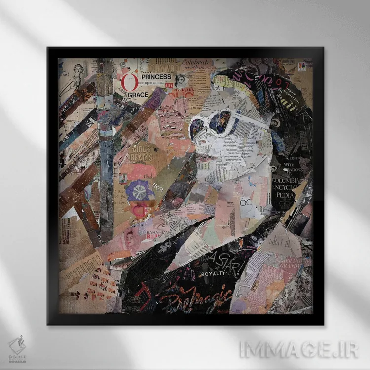 تابلو دکوراتیو گریس کلی-روزی روزگاری اثر جیمی پاولیچ-واکر - نمای قابدار مشکی