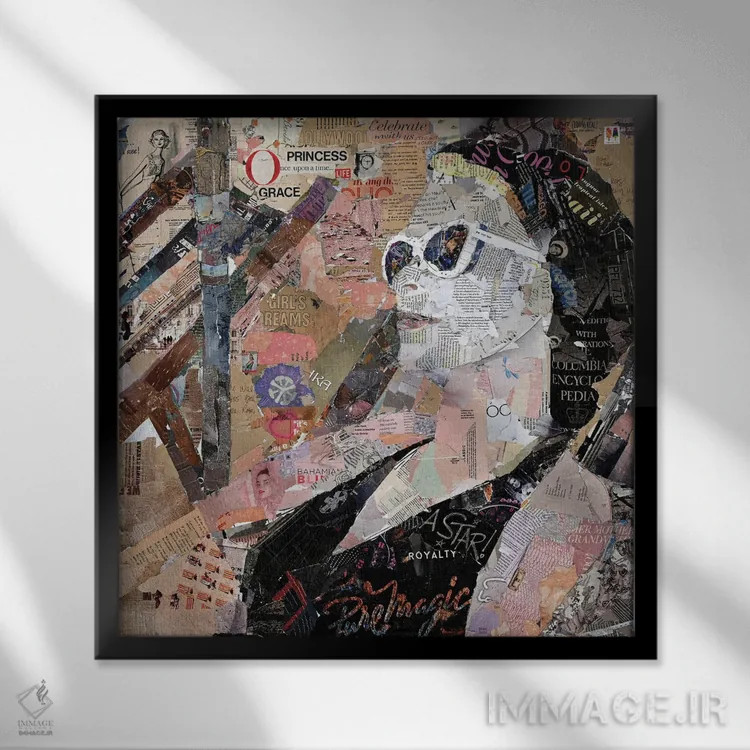 تابلو دکوراتیو گریس کلی-روزی روزگاری اثر جیمی پاولیچ-واکر - نمای قابدار مشکی