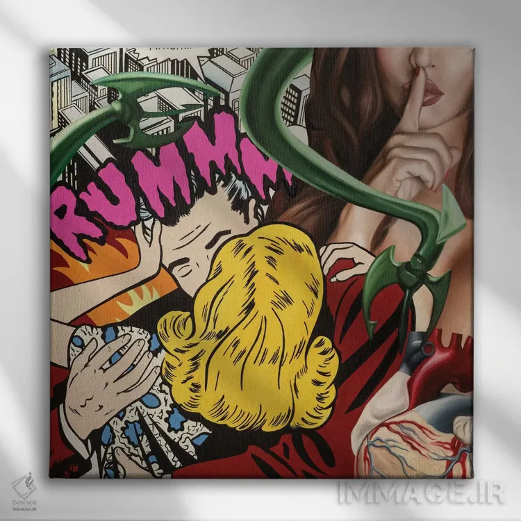 تابلو دکوراتیو کبریت/مسابقه اثر راکسی - نمای روبهرو روی دیوار