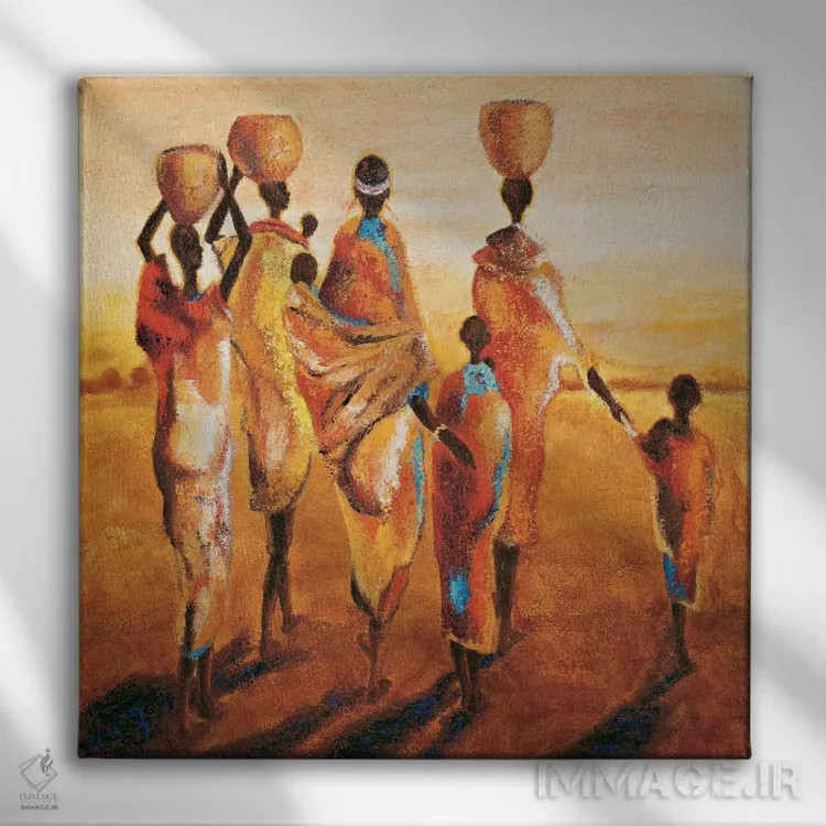 تابلو دکوراتیو مادران و کودکان اثر ژاک بومون - نمای روبهرو روی دیوار