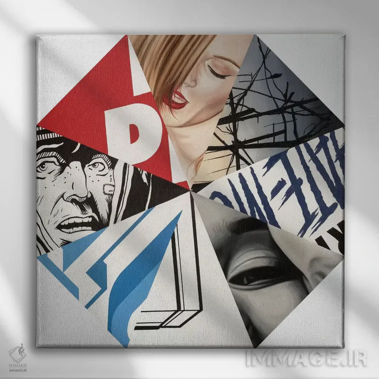 تابلو دکوراتیو هشت ضلعی اثر راکسی - نمای روبهرو روی دیوار