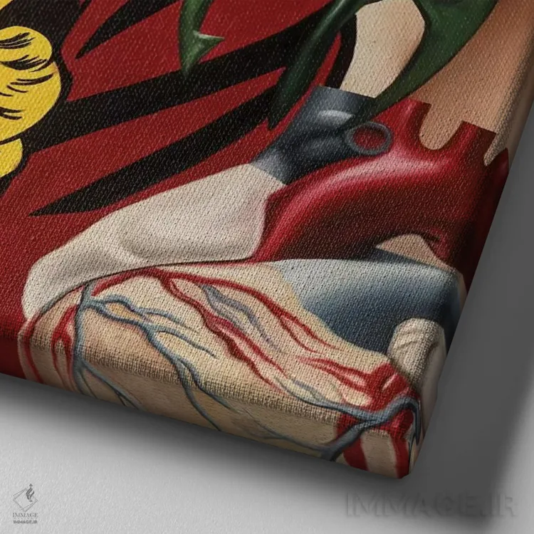 تابلو دکوراتیو کبریت/مسابقه اثر راکسی - نمای نزدیک بافت بوم