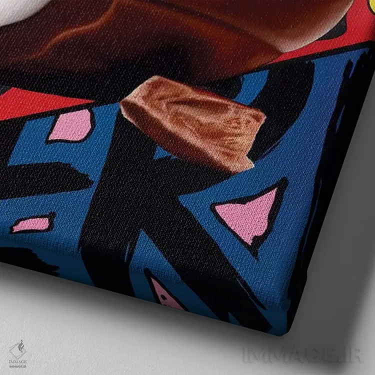 تابلو دکوراتیو معنای زندگی اثر راکسی - نمای نزدیک بافت بوم