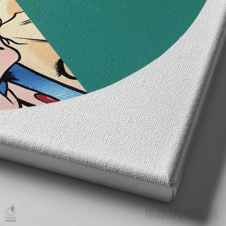 تابلو انتزاعی بوسه و آشتی اثر راکسی - نمای نزدیک بافت بوم