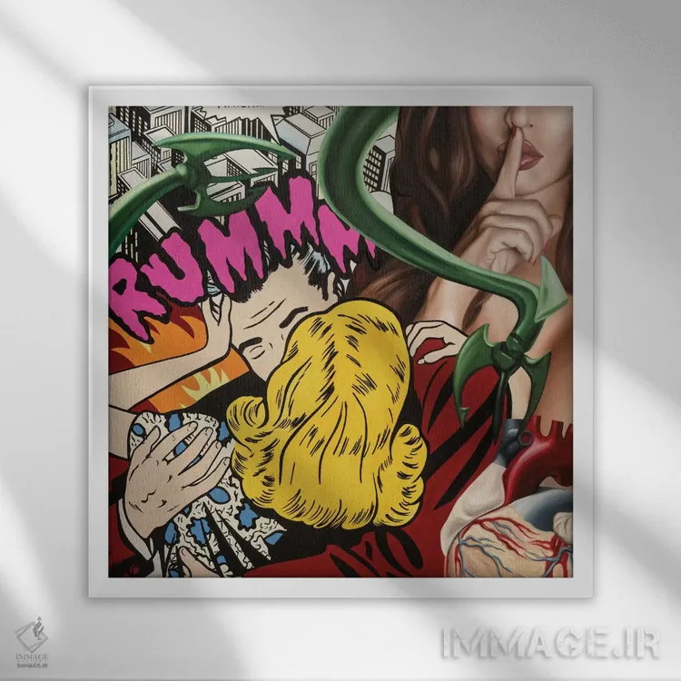 تابلو دکوراتیو کبریت/مسابقه اثر راکسی - نمای قابدار سفید