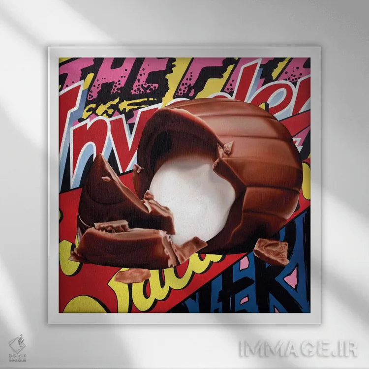 تابلو دکوراتیو معنای زندگی اثر راکسی - نمای قابدار سفید