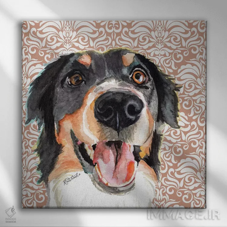 تابلو دکوراتیو سگ کوهستانی برن اثر جنیفر رداستریک - نمای روبهرو روی دیوار