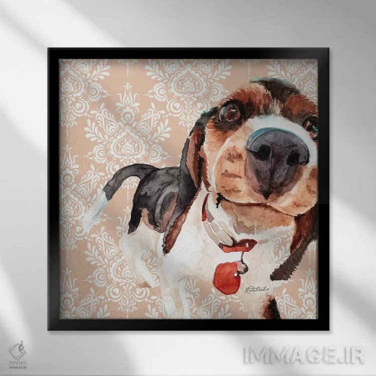 تابلو دکوراتیو بیگل اثر جنیفر رداستریک - نمای قابدار مشکی