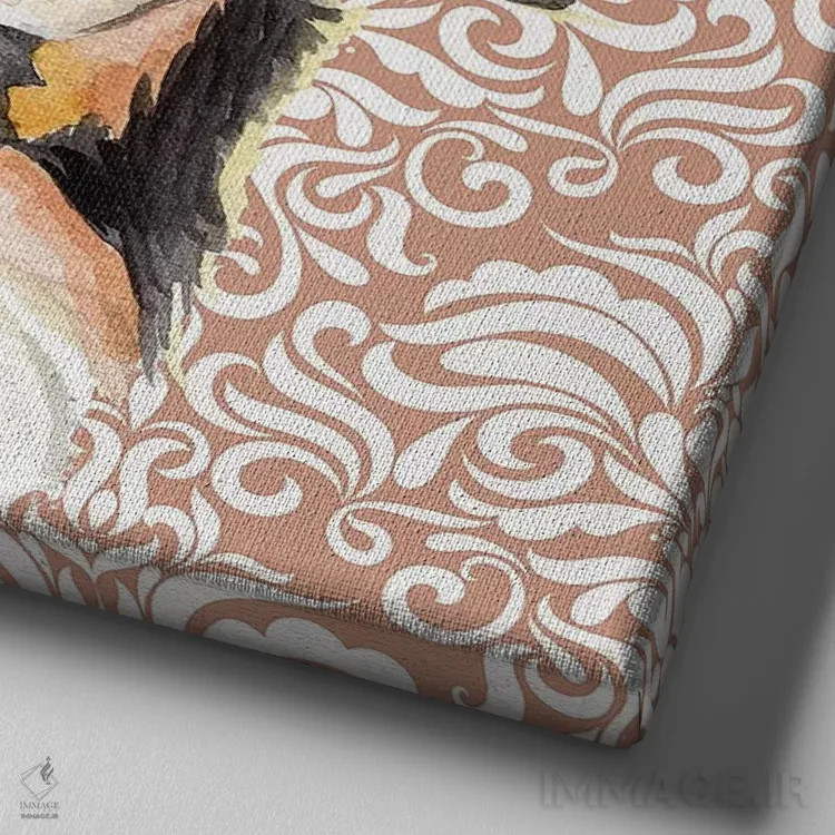 تابلو دکوراتیو سگ کوهستانی برن اثر جنیفر رداستریک - نمای نزدیک بافت بوم