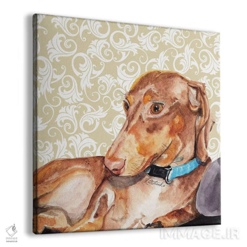 تابلو دکوراتیو داشهوند اثر جنیفر رداستریک - نمای پرسپکتیو محصول