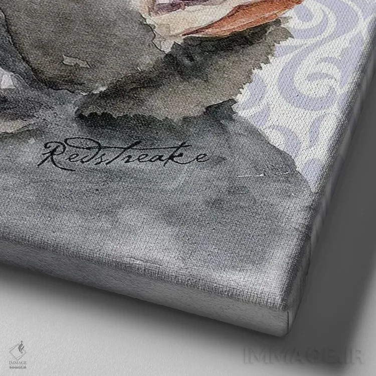 تابلو مدرن دیزی اثر جنیفر رداستریک - نمای نزدیک بافت بوم