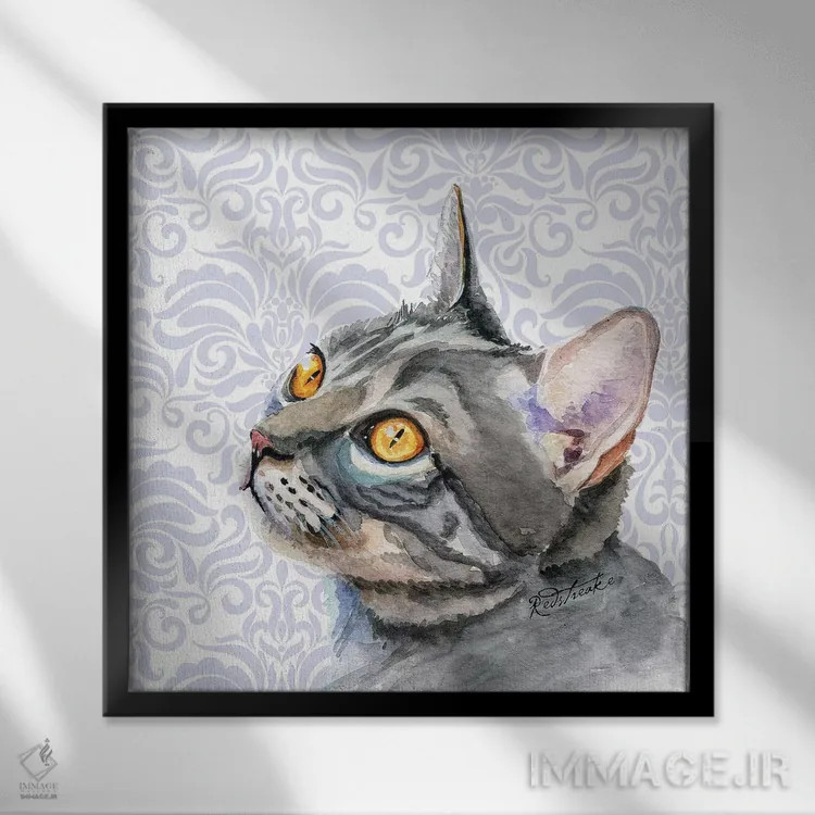 تابلو مدرن دیزی اثر جنیفر رداستریک - نمای قابدار مشکی