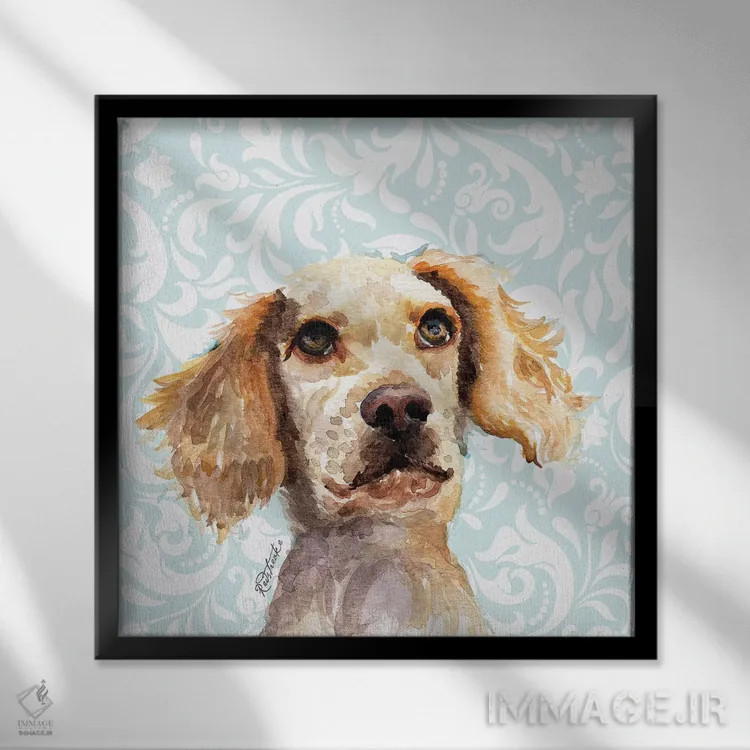 تابلو دکوراتیو ست تر انگلیسی اثر جنیفر رداستریک - نمای قابدار مشکی