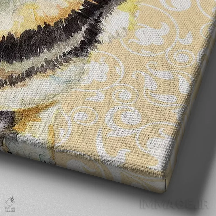 تابلو دکوراتیو شفرد آلمانی اثر جنیفر رداستریک - نمای نزدیک بافت بوم