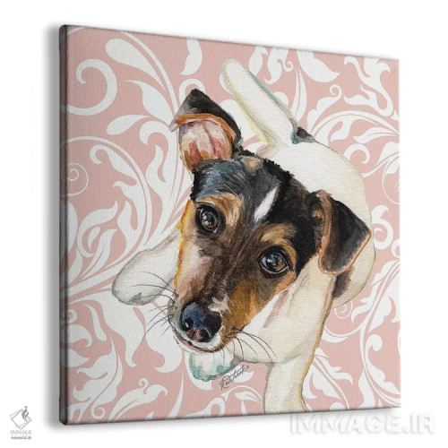 تابلو مدرن جک راسل تریر اثر جنیفر رداستریک - نمای پرسپکتیو محصول