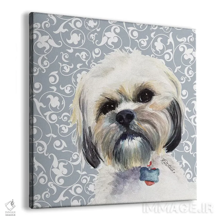 تابلو دکوراتیو مالتیز اثر جنیفر رداستریک - نمای پرسپکتیو محصول