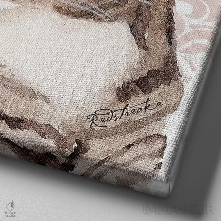 تابلو مدرن گرتی اثر جنیفر رداستریک - نمای نزدیک بافت بوم