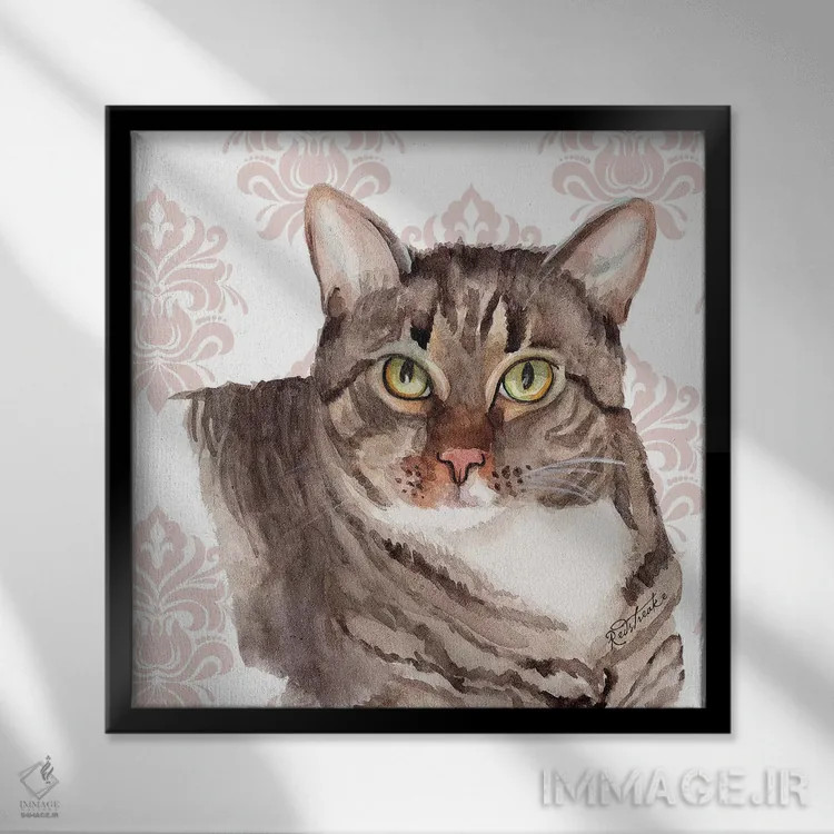 تابلو مدرن گرتی اثر جنیفر رداستریک - نمای قابدار مشکی