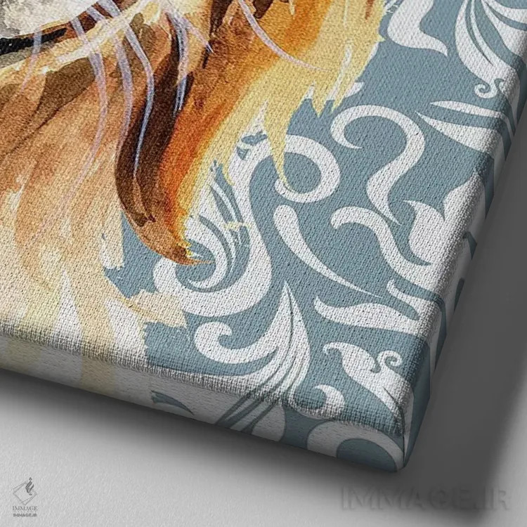 تابلو دکوراتیو گلدن رتریور اثر جنیفر رداستریک - نمای نزدیک بافت بوم