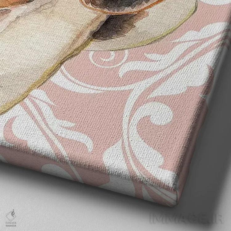 تابلو مدرن جک راسل تریر اثر جنیفر رداستریک - نمای نزدیک بافت بوم