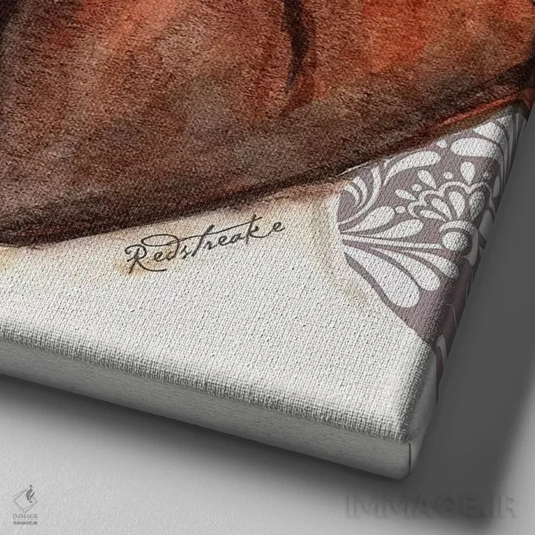 تابلو دکوراتیو گریت باور اثر جنیفر رداستریک - نمای نزدیک بافت بوم