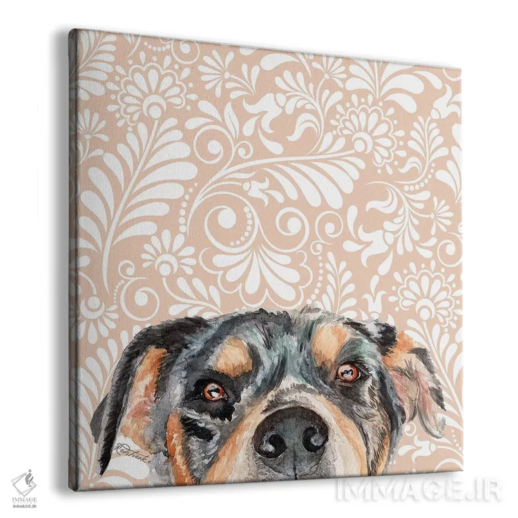 تابلو دکوراتیو روتوایلر اثر جنیفر رداستریک - نمای پرسپکتیو محصول