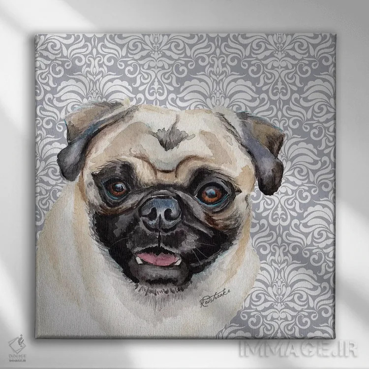 تابلو دکوراتیو پاگ اثر جنیفر رداستریک - نمای روبهرو روی دیوار