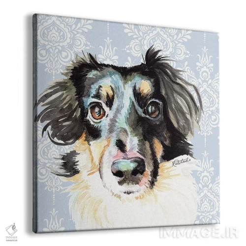 تابلو دکوراتیو ترکیب شلتی و کورگی اثر جنیفر رداستریک - نمای پرسپکتیو محصول