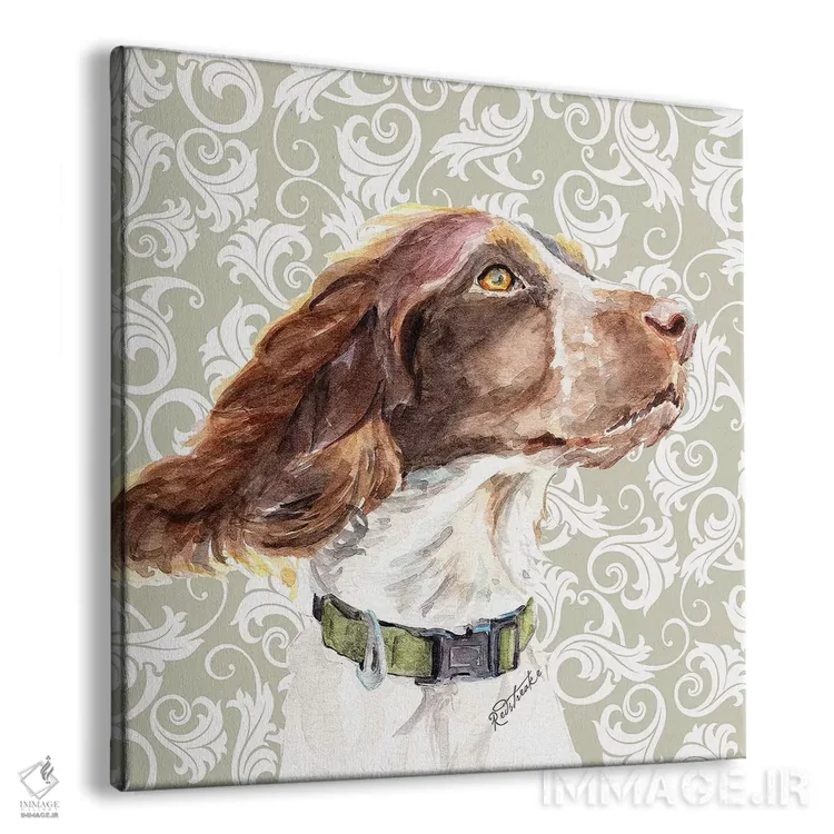 تابلو دکوراتیو اسپرینگر اسپانیل اثر جنیفر رداستریک - نمای پرسپکتیو محصول