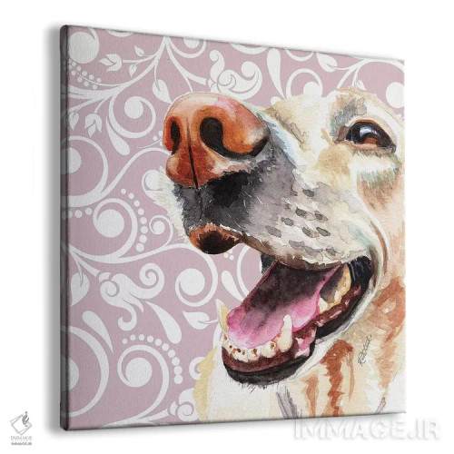 تابلو دکوراتیو لابرادور طلایی اثر جنیفر رداستریک - نمای پرسپکتیو محصول