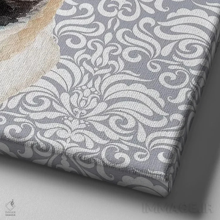 تابلو دکوراتیو پاگ اثر جنیفر رداستریک - نمای نزدیک بافت بوم