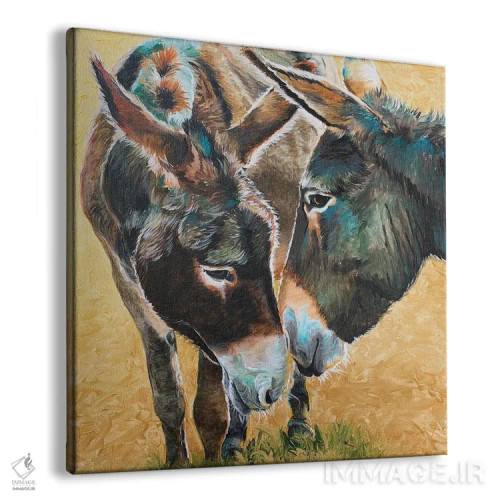 تابلو دکوراتیو دوستان الاغ اثر جنیفر رداستریک - نمای پرسپکتیو محصول